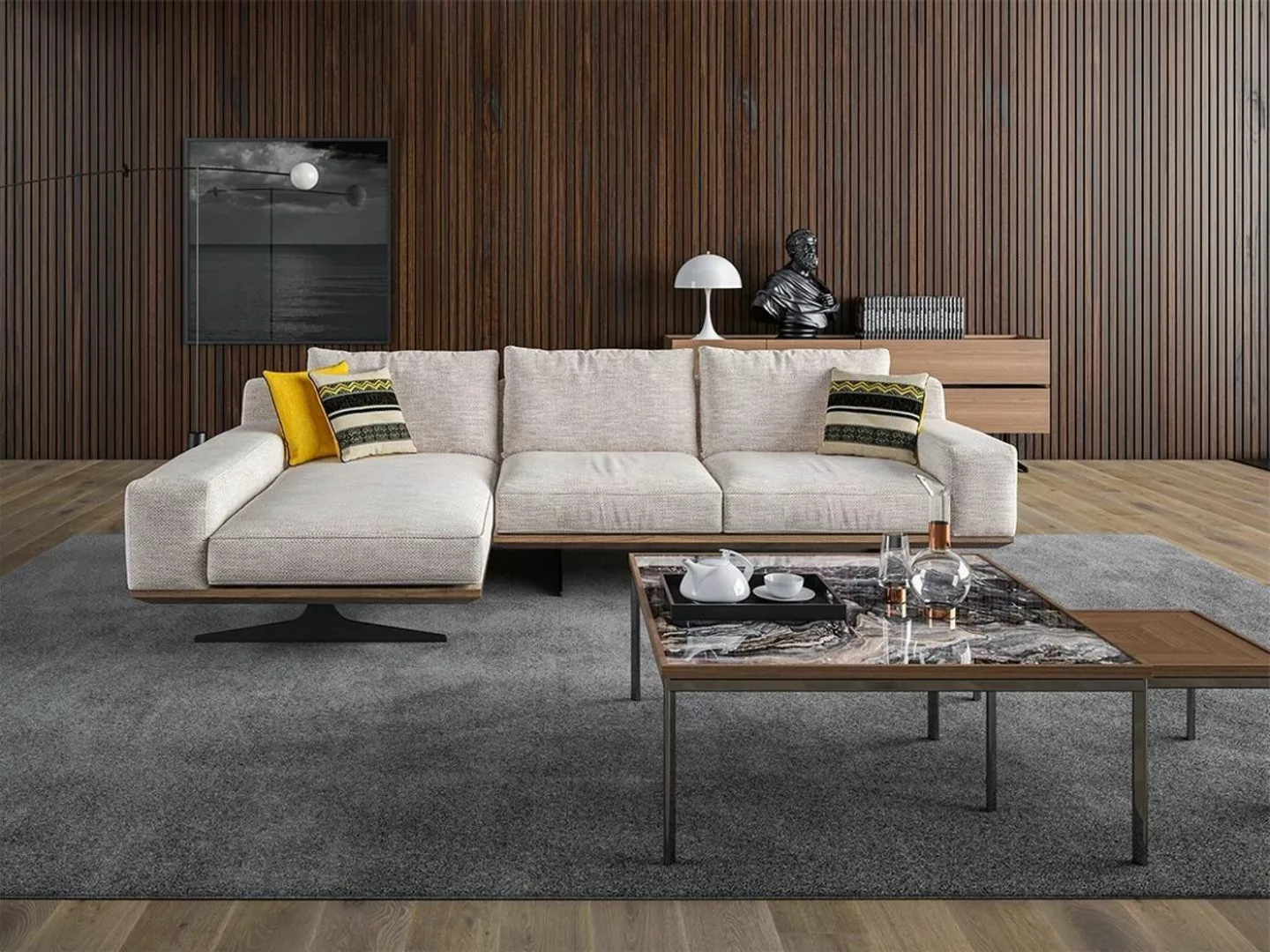 Xlmoebel Ecksofa Hochwertiges Design Textil-Sofa in L-Form mit Luxus-Charak günstig online kaufen