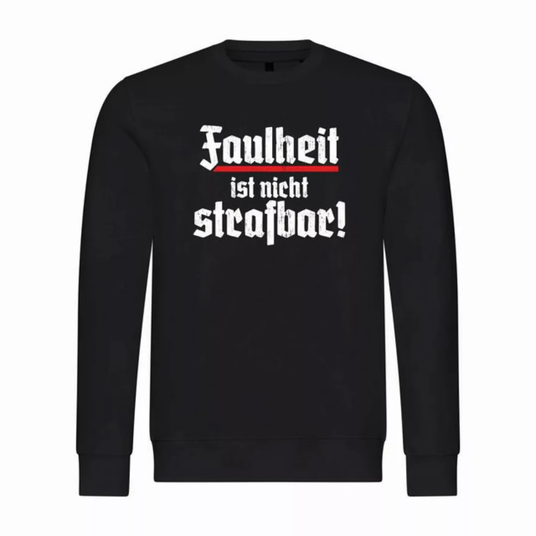 deinshirt Kapuzenpullover Herren Pullover Faulheit ist nicht strafbar Mit P günstig online kaufen