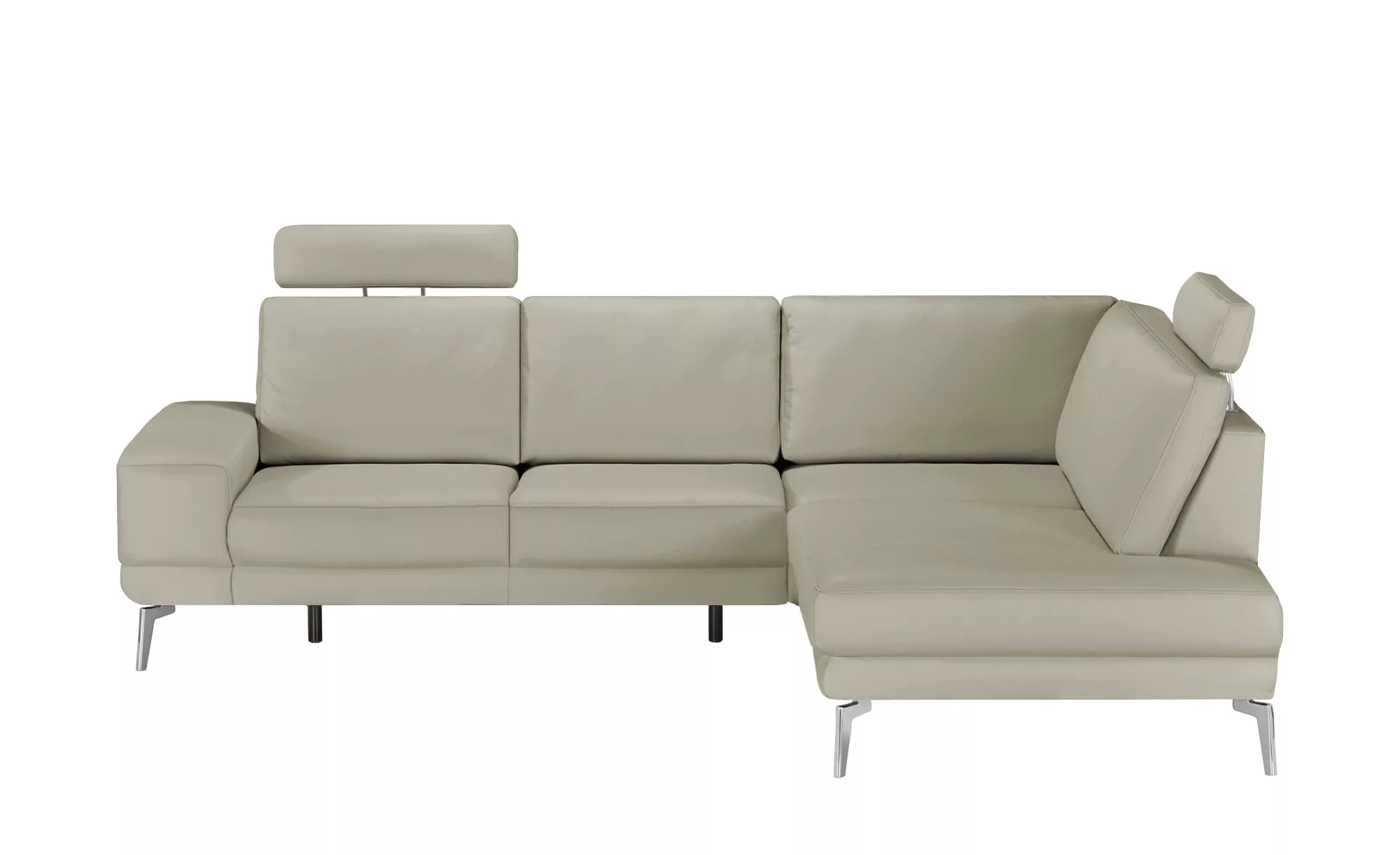 meinSofa Ecksofa aus Leder Dana ¦ grau ¦ Maße (cm): B: 269 H: 86 T: 222.0 P günstig online kaufen