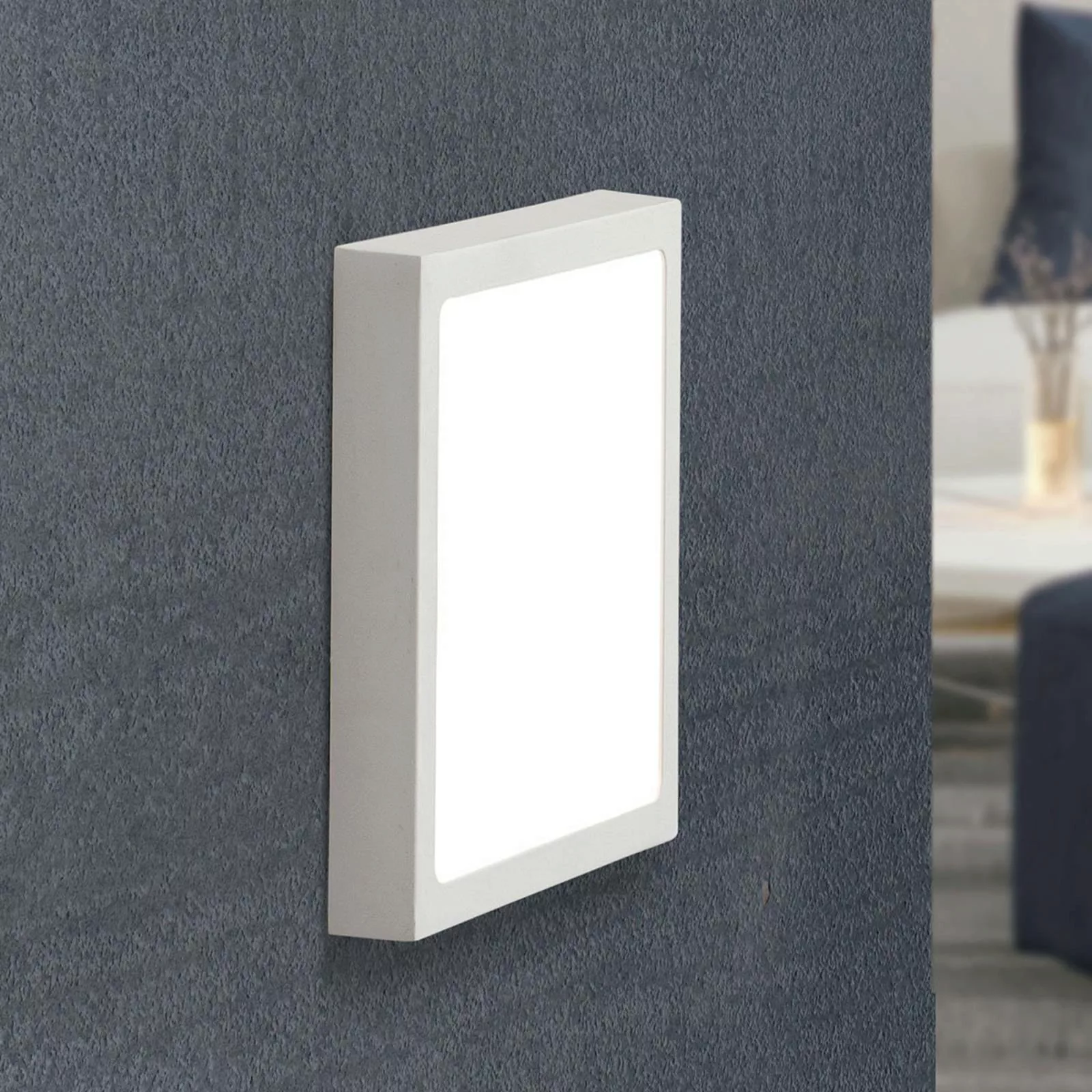 LED-Wandleuchte Vika, Quadrat, weiß, 18x18cm günstig online kaufen