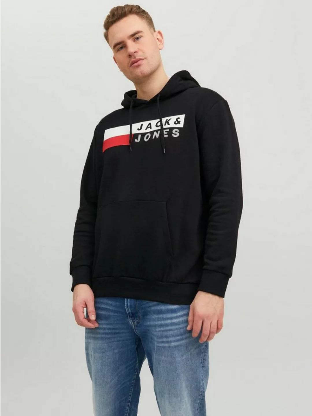 Jack & Jones Hoodie Hoodie mit Logo Print JJECORP Kapuzen Pullover 6480 in günstig online kaufen