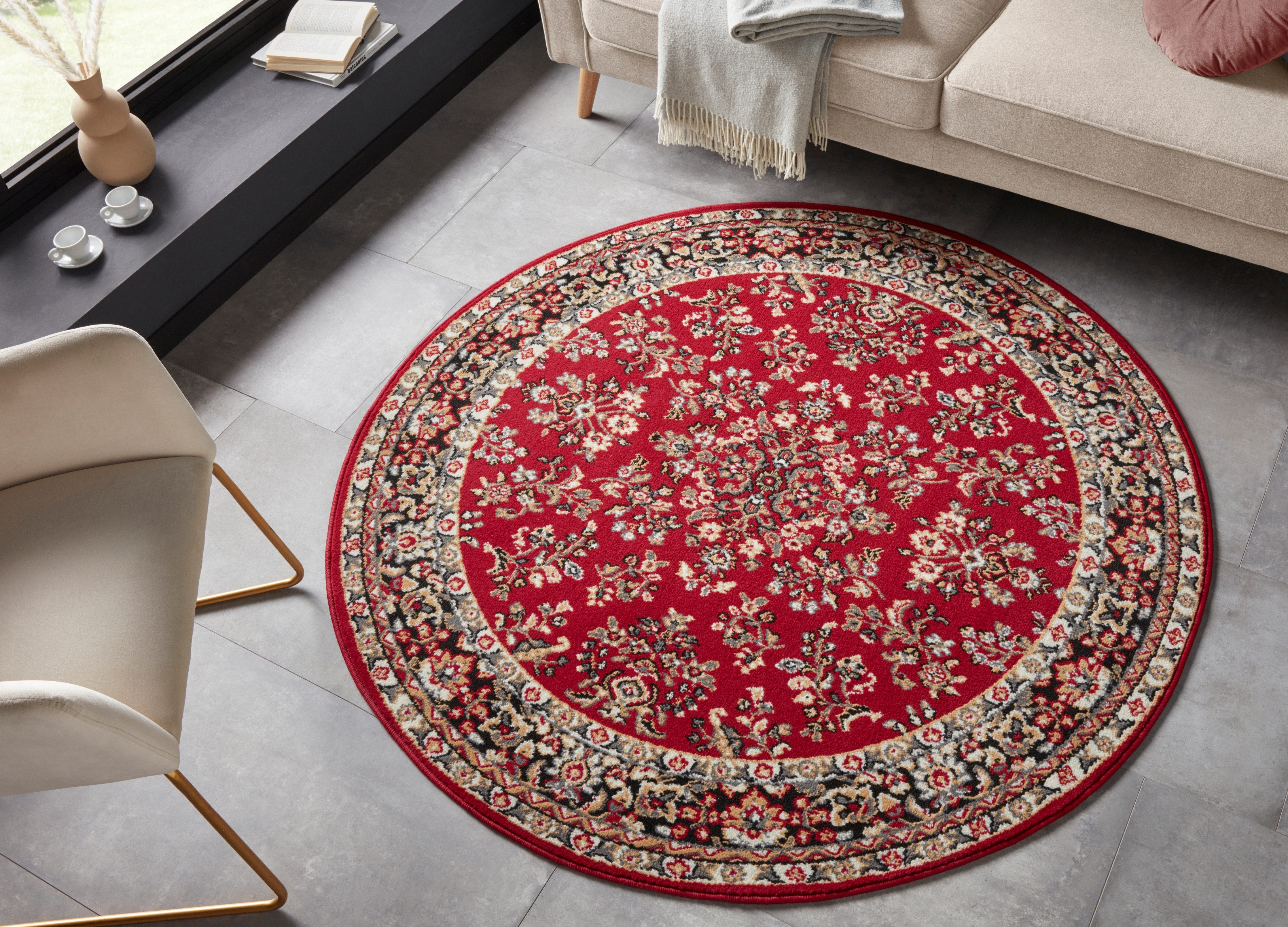 HANSE Home Teppich »Halton«, rund, 8 mm Höhe, Kurzflor, Orient Optik, mit B günstig online kaufen