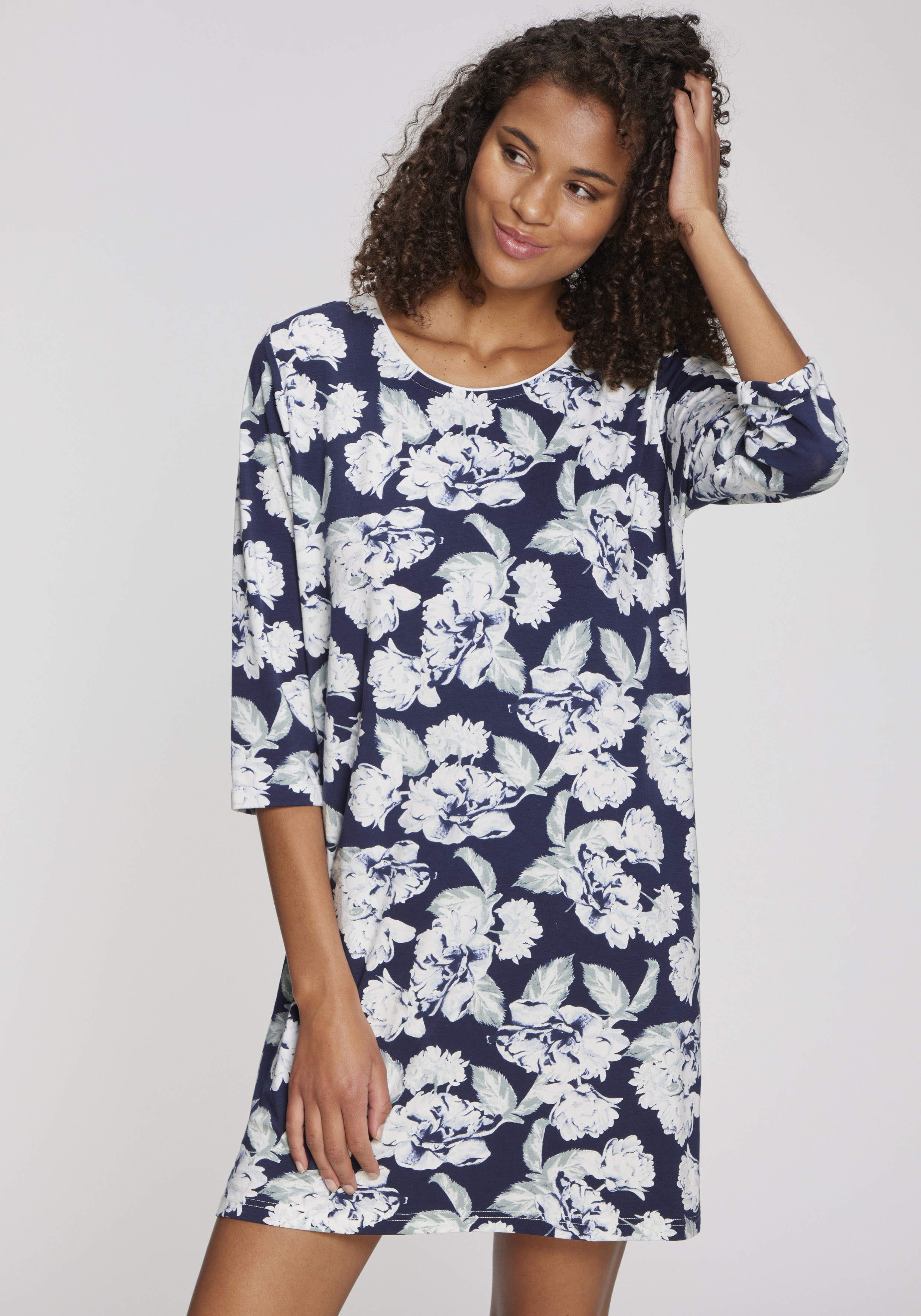 LASCANA Nachthemd, mit schönem Blumenmuster günstig online kaufen