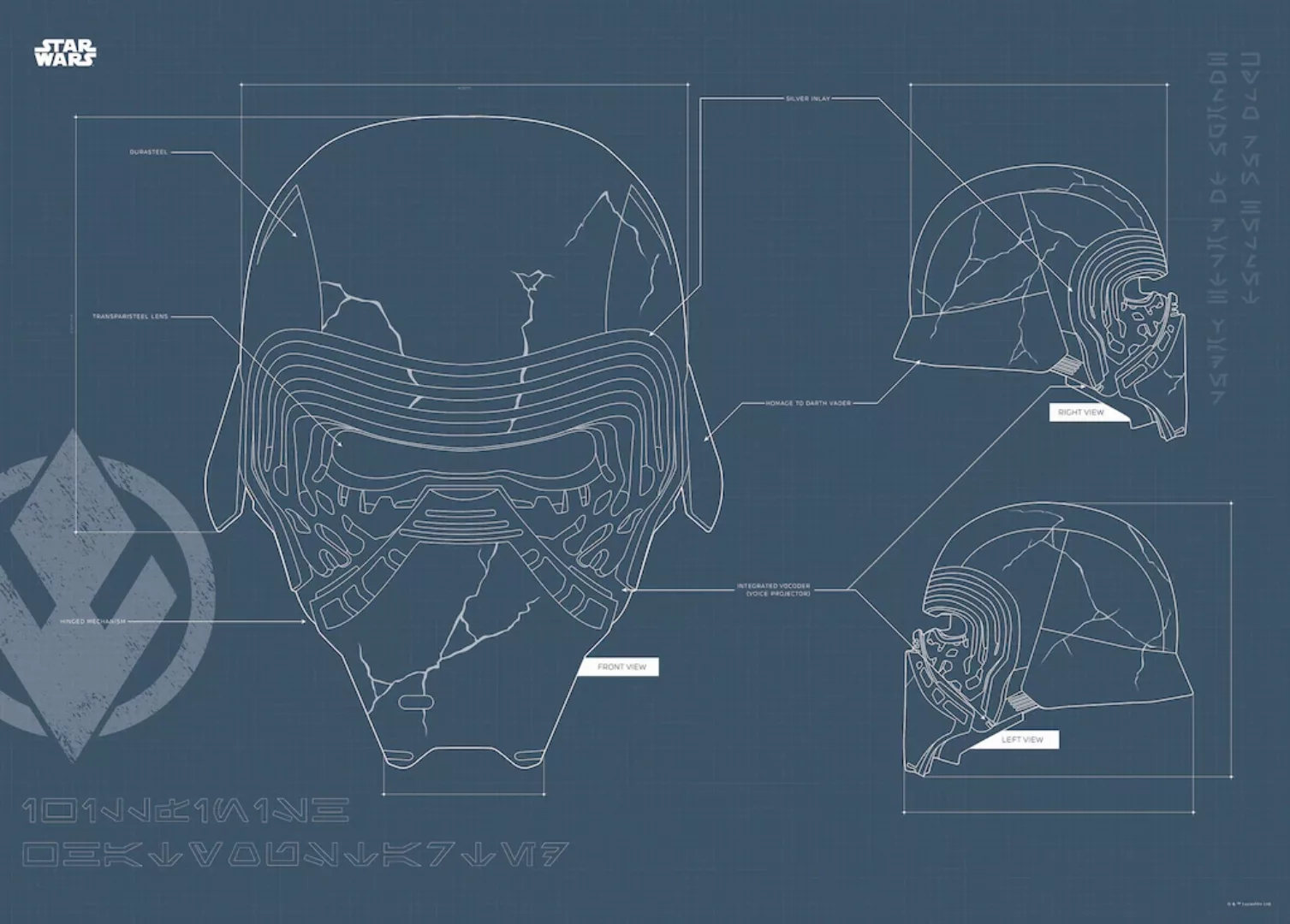 Komar Wandbild Star Wars Helmet 40 x 30 cm günstig online kaufen