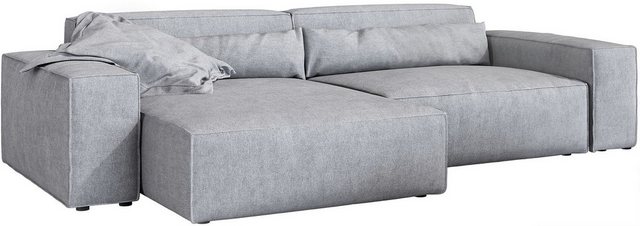 DELIFE Big-Sofa Sirpio, XL Mikrofaser Taupe 270x170 cm Recamiere variabel günstig online kaufen