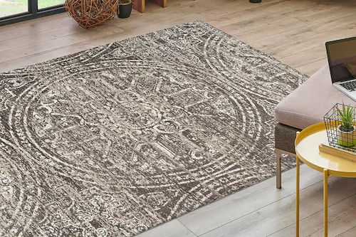Kayoom Teppich »Davis 425«, rechteckig, 12 mm Höhe, edles Design, pflegelei günstig online kaufen