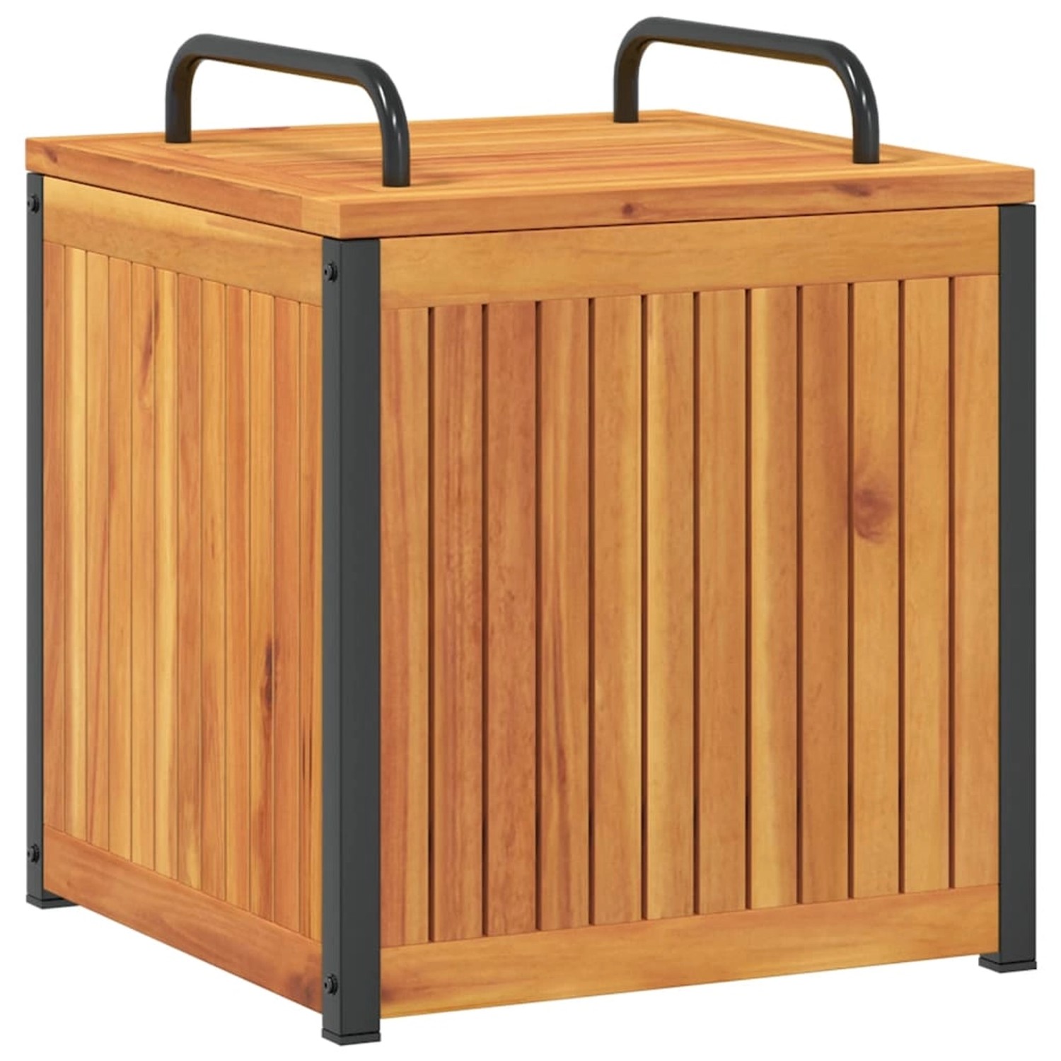 vidaXL Gartenbox 45x45x45/53 cm Massivholz Akazie und Stahl günstig online kaufen