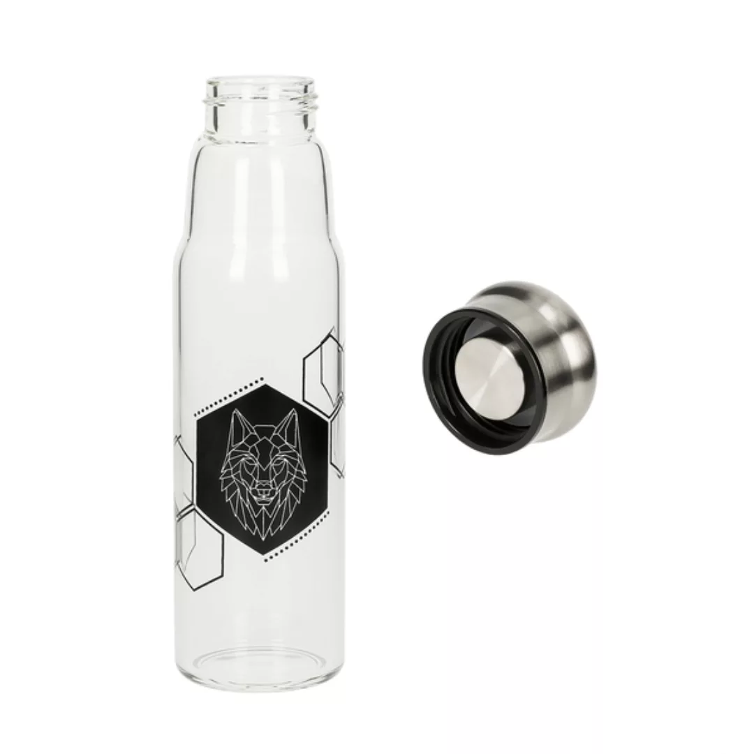 Glasflasche 0,55 Liter Trinkflasche Borosilikatglas Mit Neoprentasche günstig online kaufen
