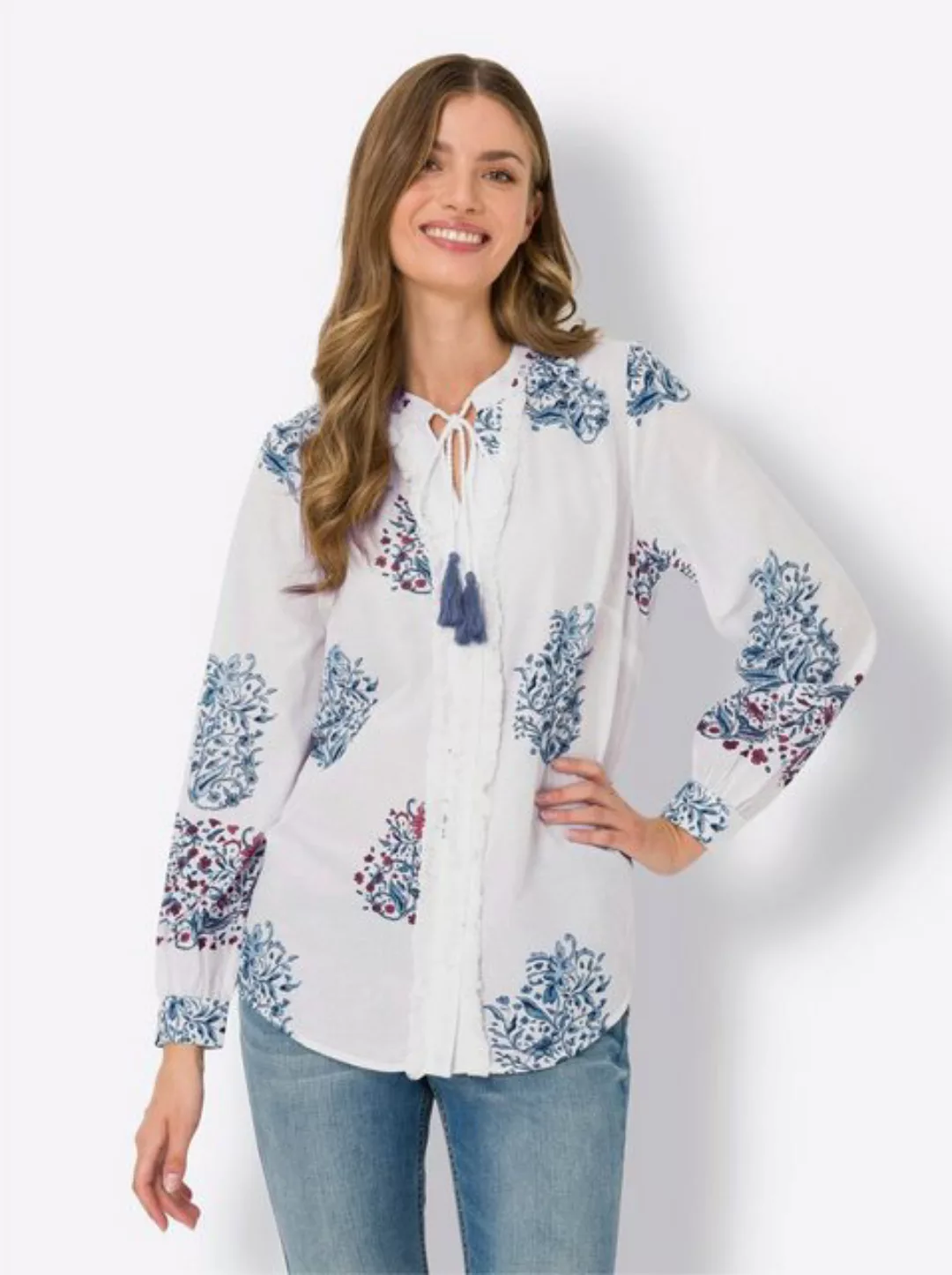 heine Klassische Bluse Druckbluse günstig online kaufen