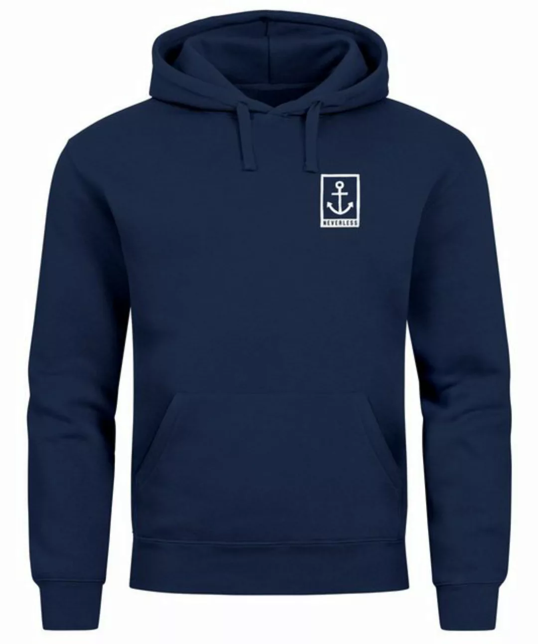 Neverless Hoodie Hoodie Herren Anker Logo Maritim Print Aufdruck Motiv günstig online kaufen