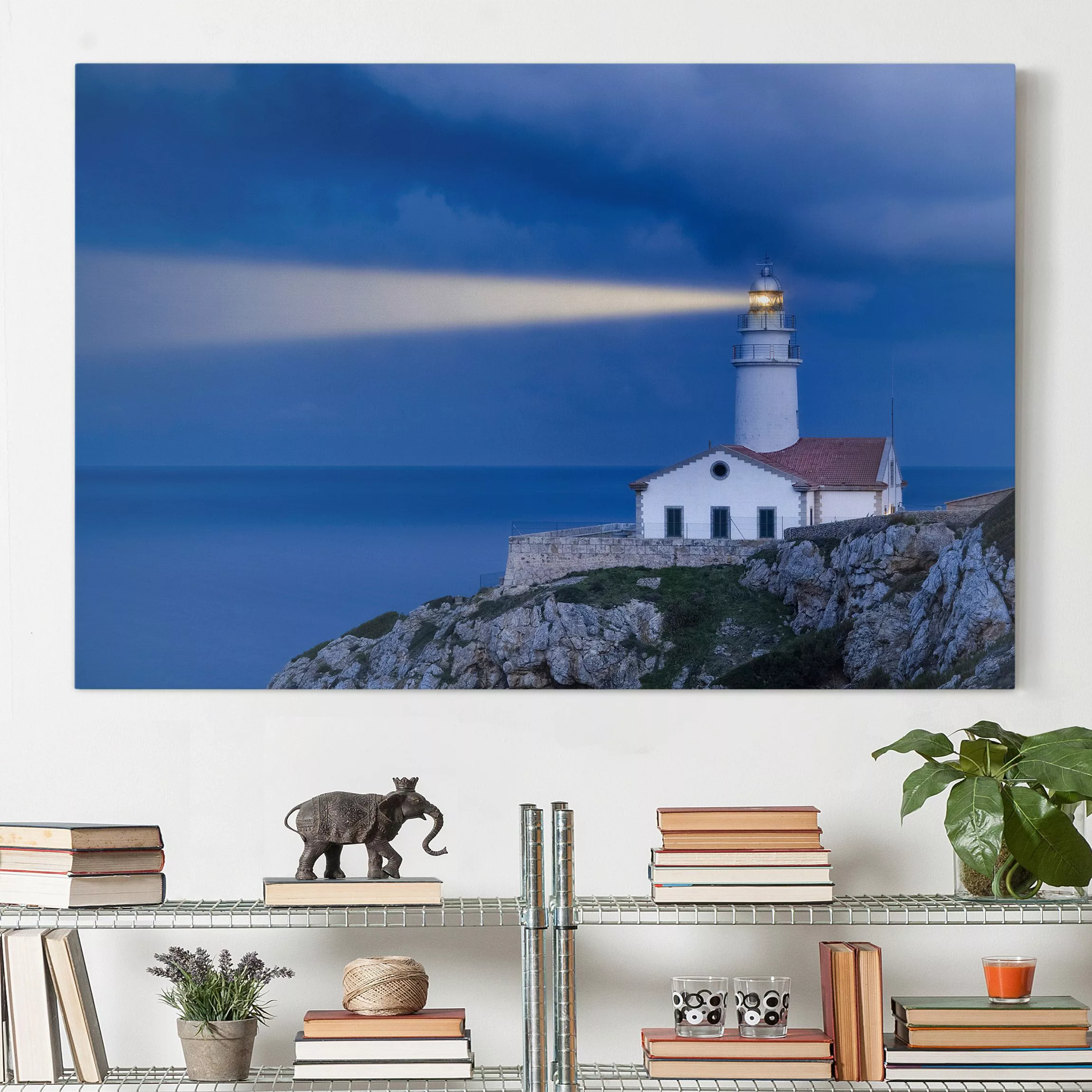 Leinwandbild Natur & Landschaft - Querformat Lighthouse At Far De Capdepera günstig online kaufen