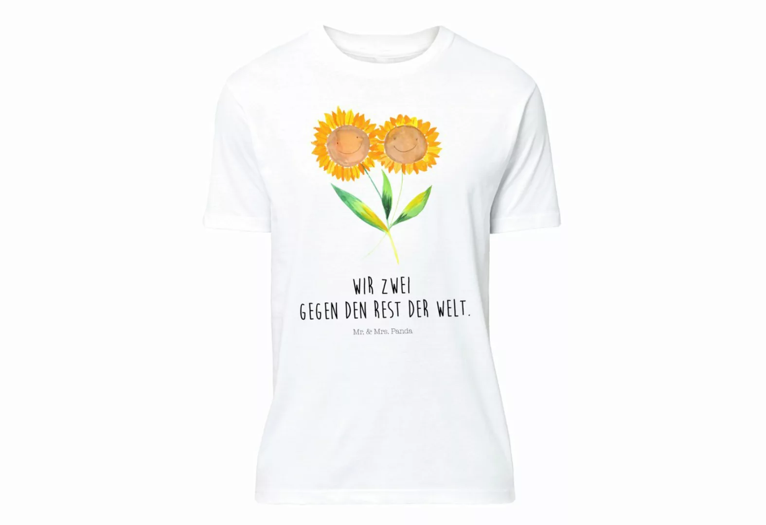 Mr. & Mrs. Panda T-Shirt Sonnenblume - Weiß - Geschenk, Blumen, Vertrauen, günstig online kaufen