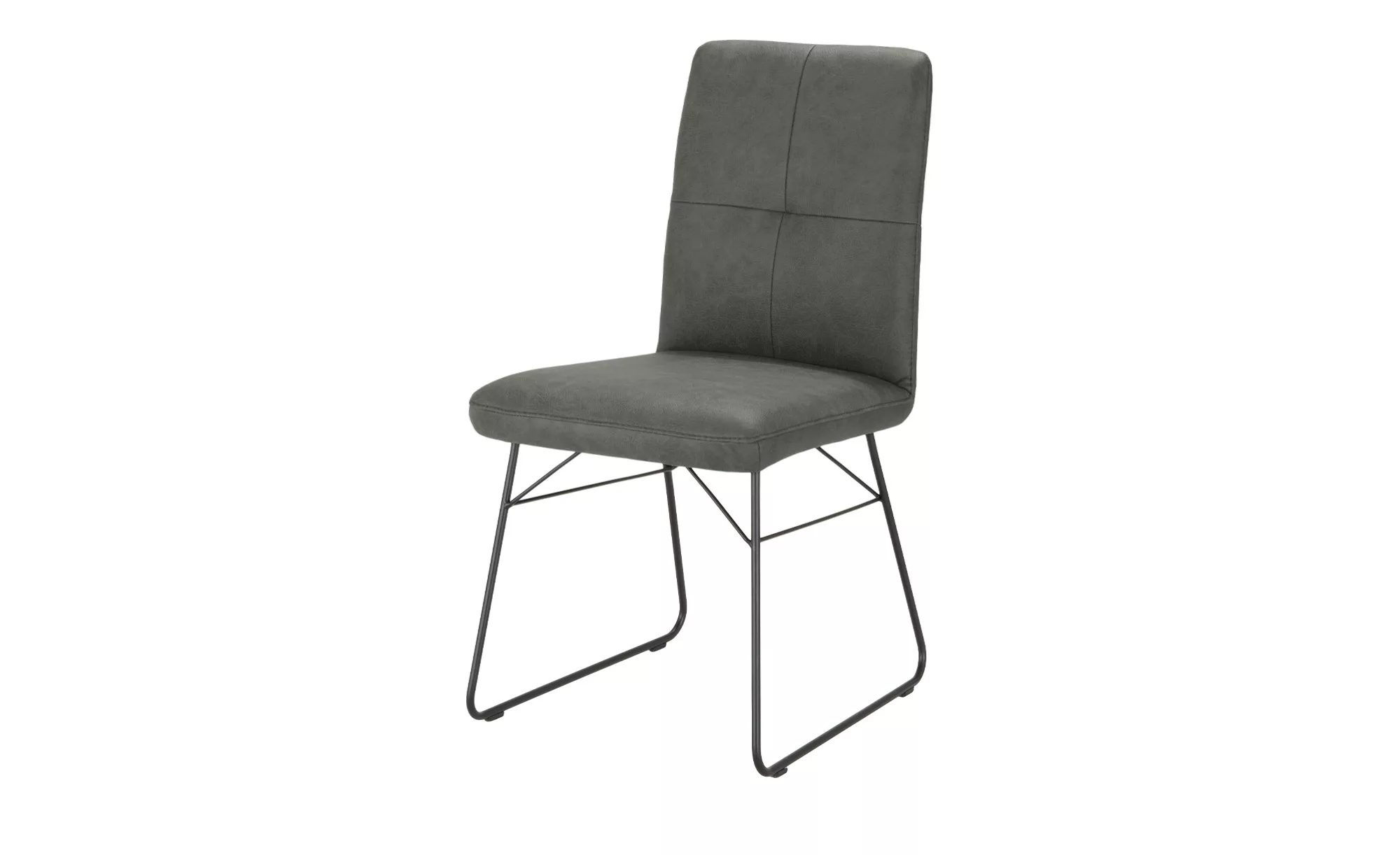 Kufenstuhl mit Griff - grau - 46 cm - 90 cm - 62 cm - Stühle > Esszimmerstü günstig online kaufen