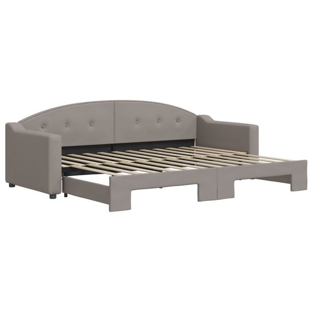 vidaXL Bett, Tagesbett Ausziehbar Taupe 80x200 cm Stoff günstig online kaufen