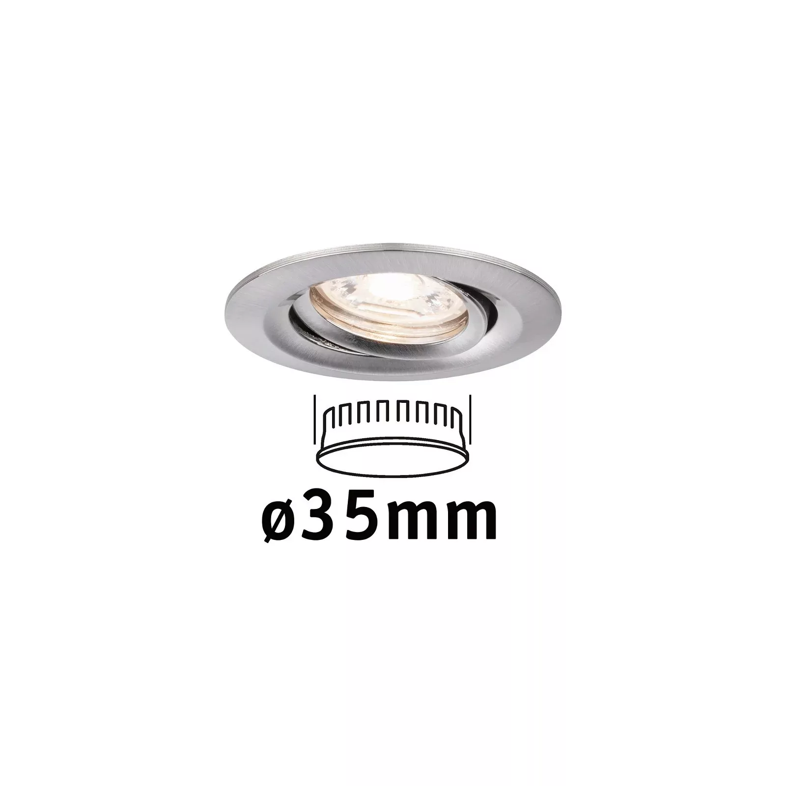 LED Einbauspot Nova Mini 310lm 2700K Einzeln in Eisen-gebürstet günstig online kaufen