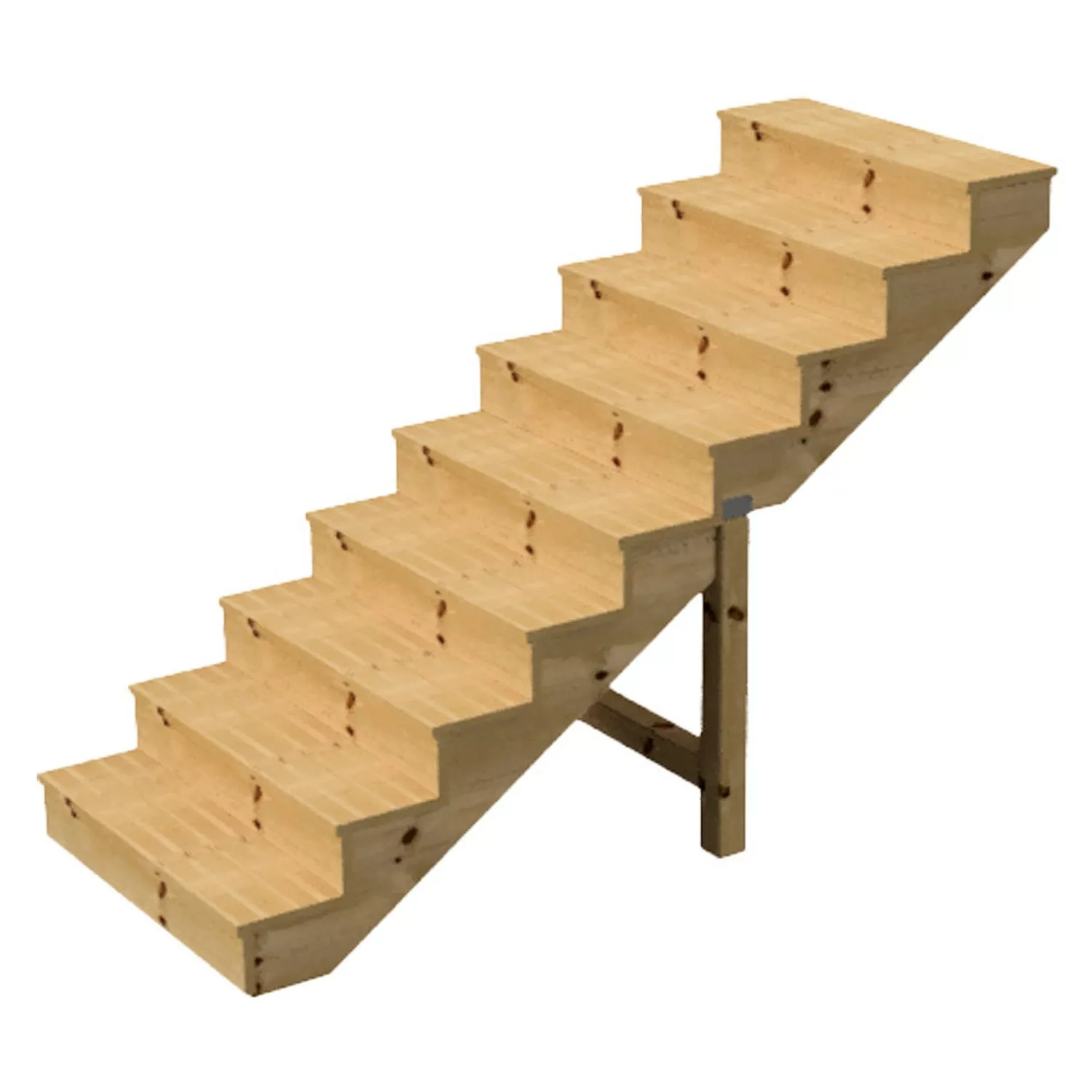 Vinuovo Holztreppe 9 Stufen 80cm mit Setzstufen günstig online kaufen