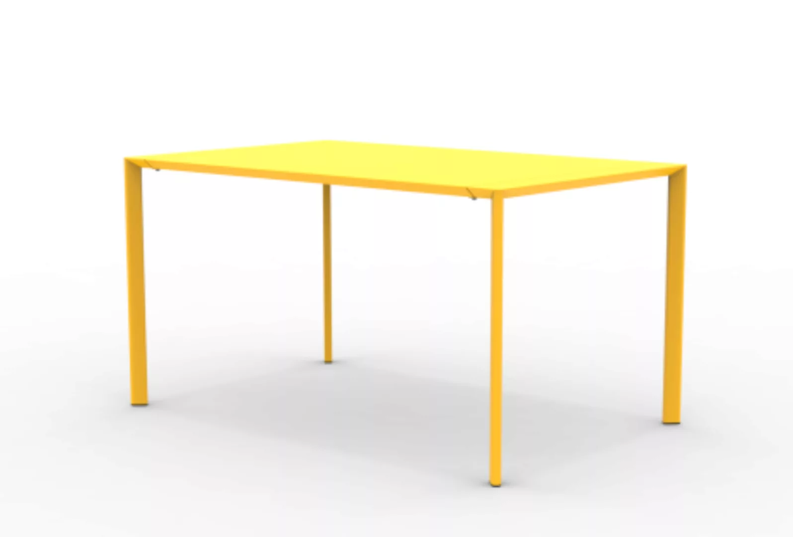 Robuster Gartentisch Fox 140x90 cm gelb GI günstig online kaufen