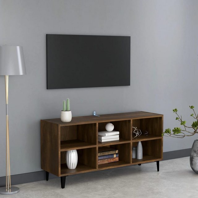 vidaXL TV-Schrank TV-Schrank mit Metallbeinen Braun Eichen-Optik 103,5x30x5 günstig online kaufen
