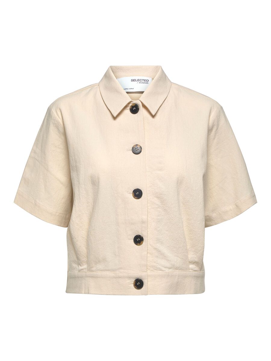 SELECTED Leinen Hemd Damen Beige günstig online kaufen