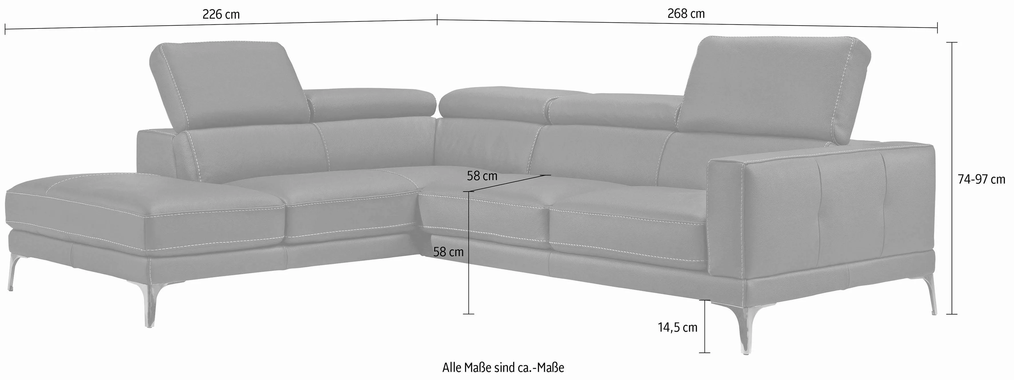 Egoitaliano Ecksofa "Claudie, Designsofa mit extrakomfortablem Sitzkomfort" günstig online kaufen