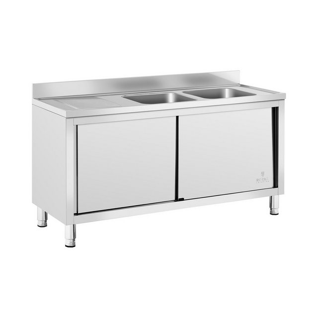 Royal Catering Spülenschrank Spülenschrank - 2 Becken - Royal Catering - Ed günstig online kaufen