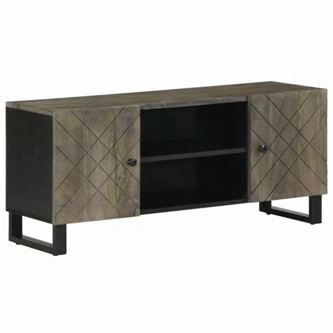 vidaXL TV-Schrank TV-Schrank Schwarz 105x33x46 cm Massivholz Mango günstig online kaufen