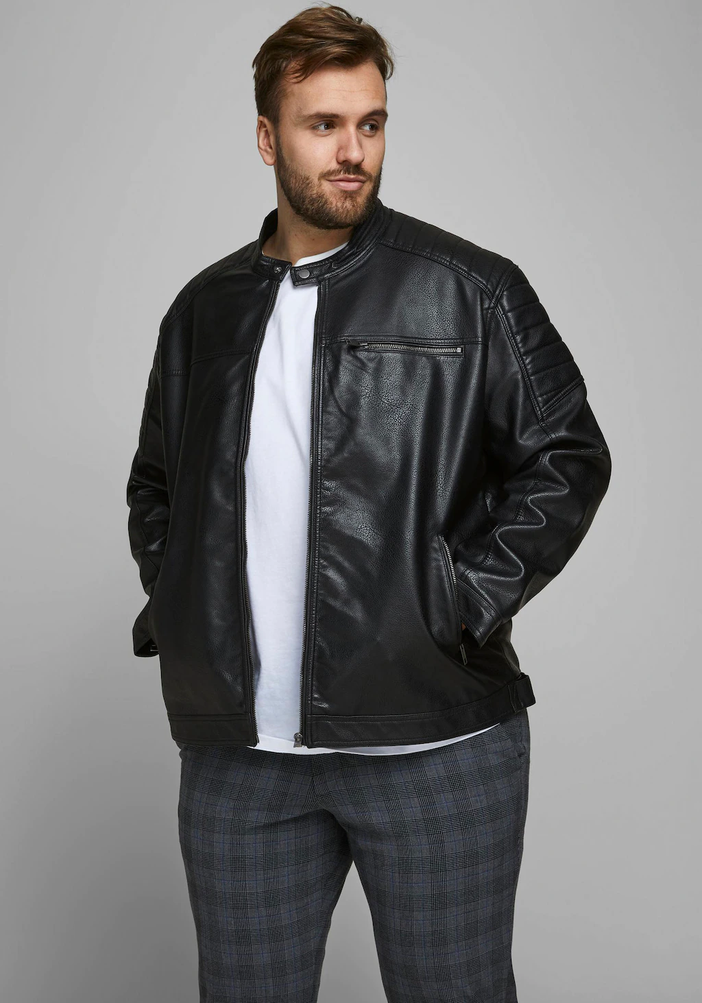 Jack & Jones PlusSize Bikerjacke "ROCKY JACKET", bis Größe 6XL günstig online kaufen