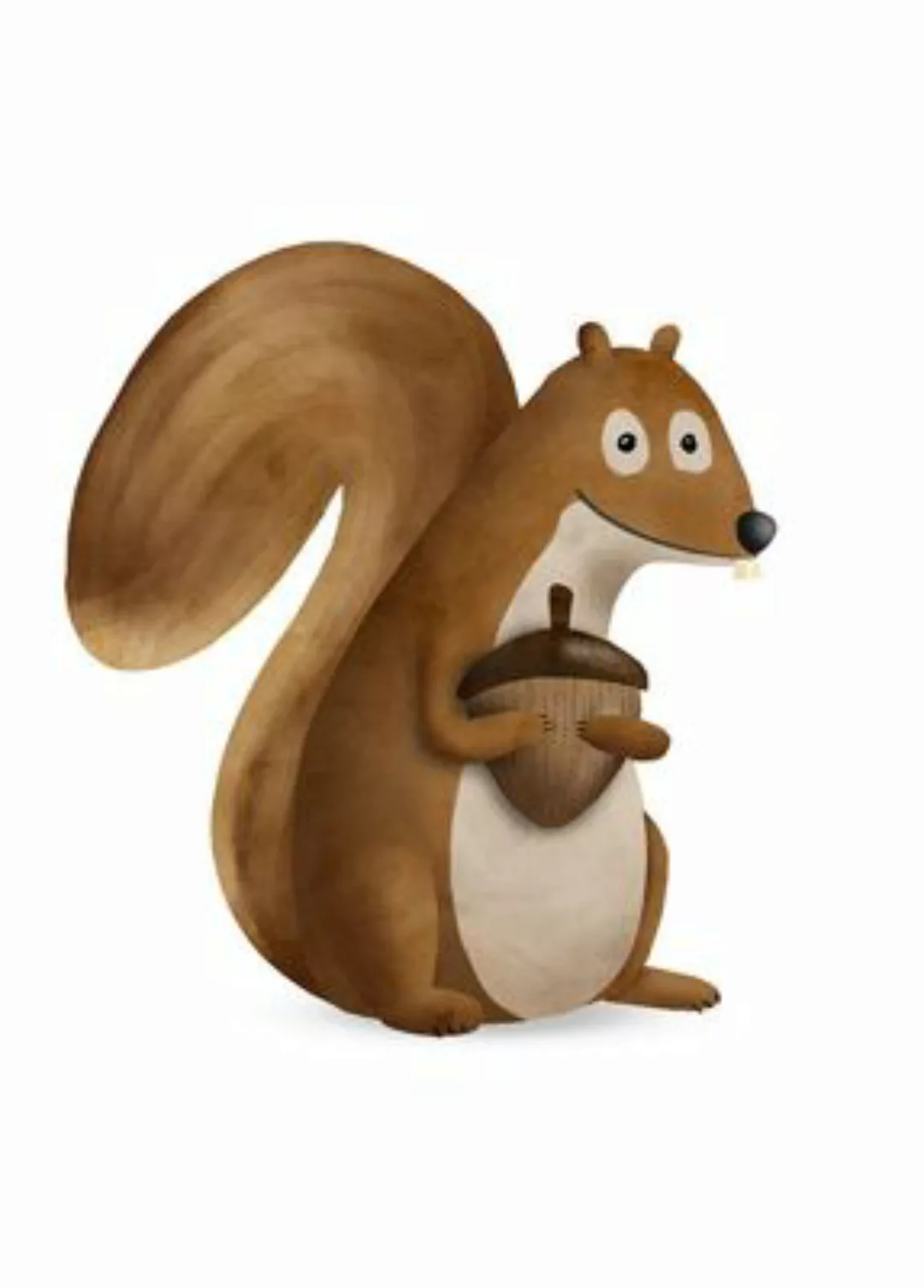 KOMAR Wandbild - Cute Animal Squirrel - Größe: 50 x 70 cm mehrfarbig Gr. on günstig online kaufen