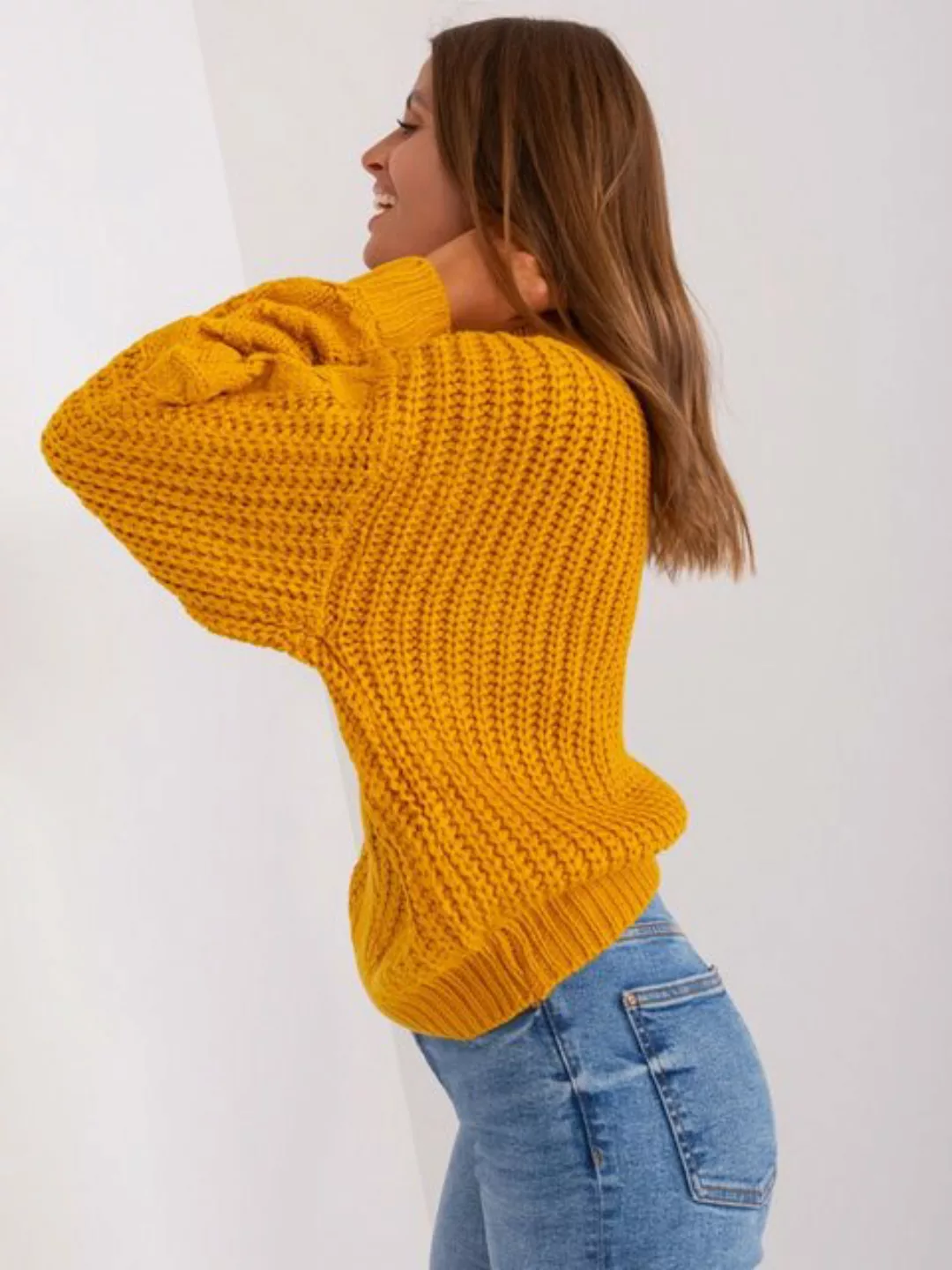 Selenzia Strickpullover Damen Oversized Sweatshirt Pullover Stehkragen Hood günstig online kaufen