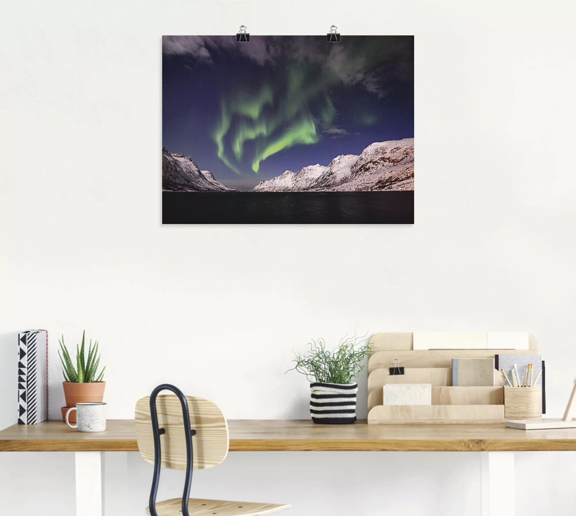 Artland Poster »Nordlicht Norwegen I«, Himmel, (1 St.), als Alubild, Leinwa günstig online kaufen