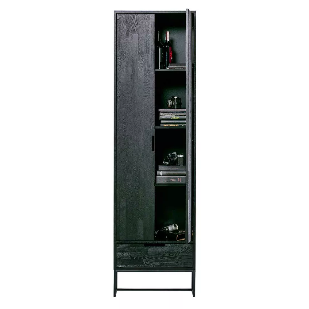 Holzschrank in Schwarz 210 cm hoch günstig online kaufen