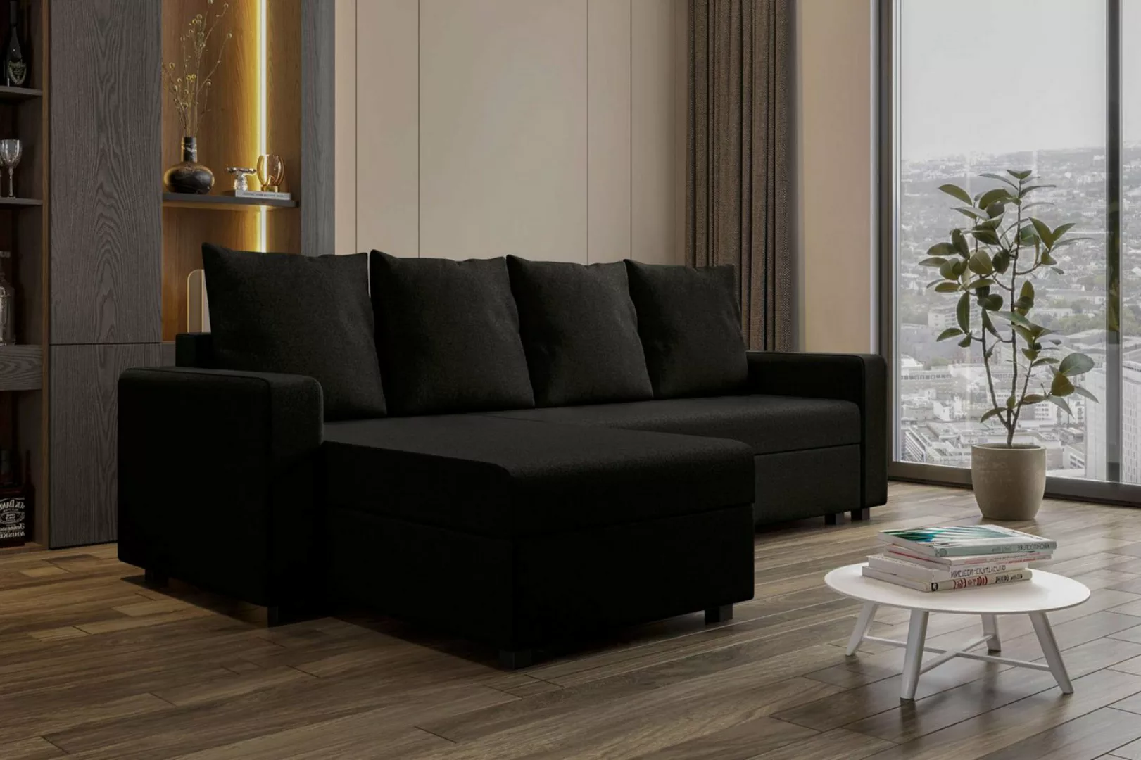 Ecksofa Amara, L-Form, Eckcouch, Sofa, Sitzkomfort, mit Bettfunktion, mit B günstig online kaufen