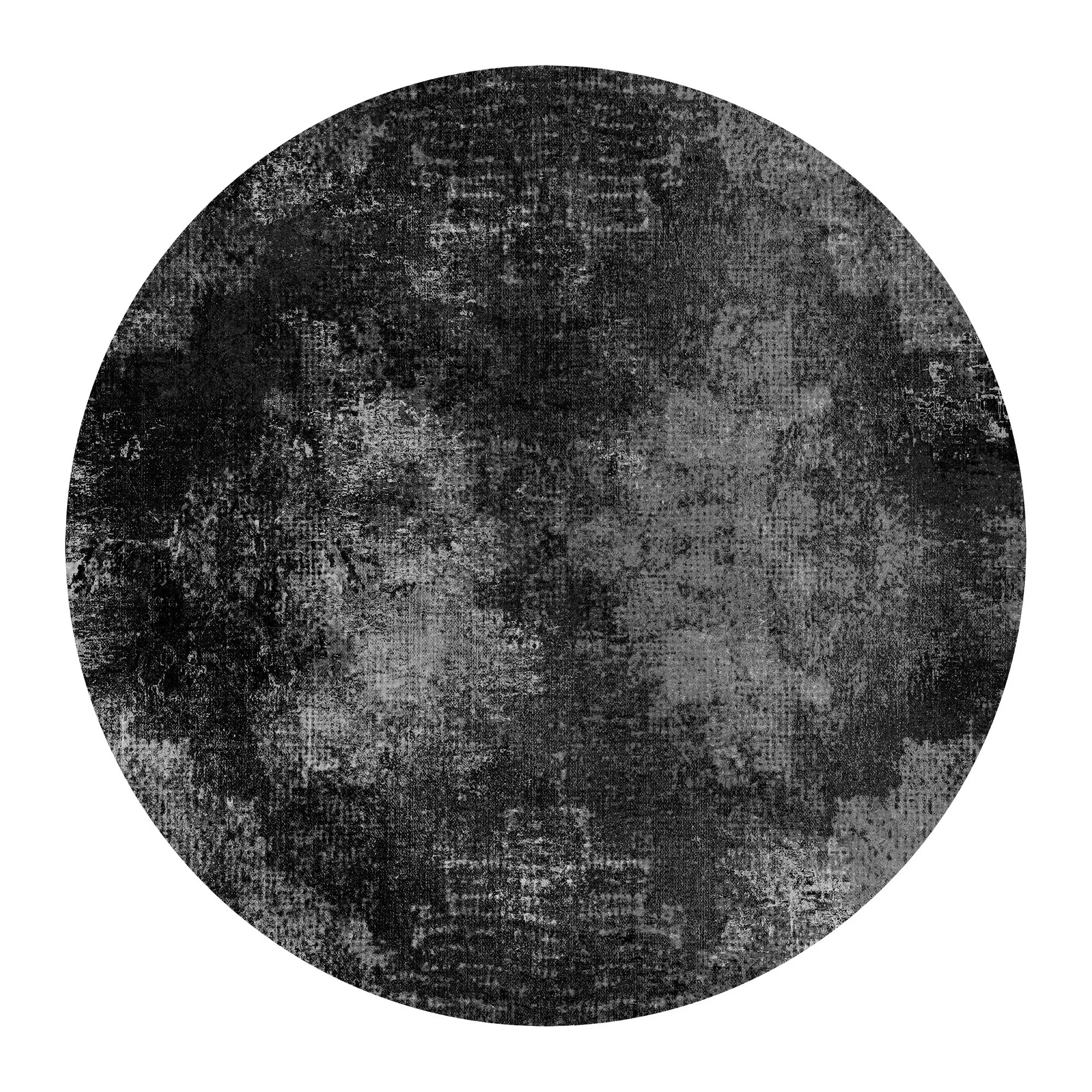 Moooi Carpets - Erosion Moon Teppich - schwarz, weiß/Ø350cm günstig online kaufen