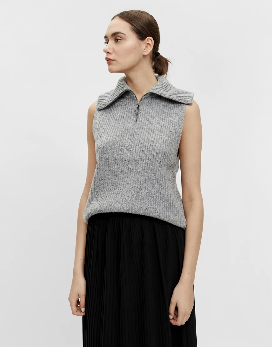 Object Rachel Weste XL Light Grey Melange günstig online kaufen