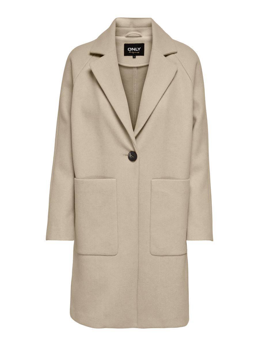 ONLY Geknöpfter Mantel Damen Beige günstig online kaufen