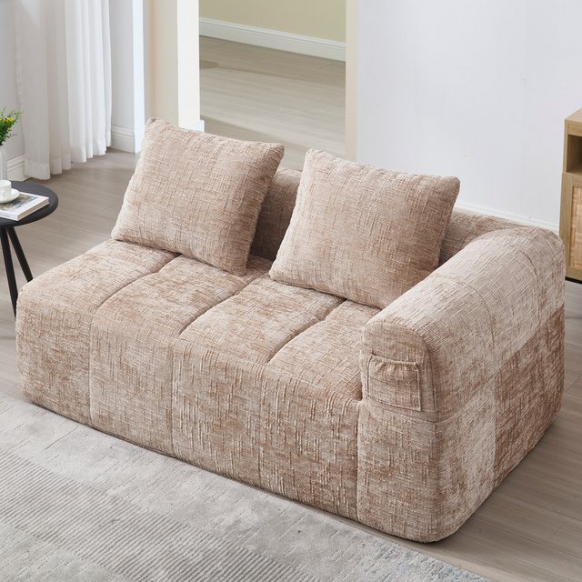 HAUSS SPOLE Sofa Ecksofa Chaiselongue-Sofa mit Kissen & Seitentaschen, Chen günstig online kaufen