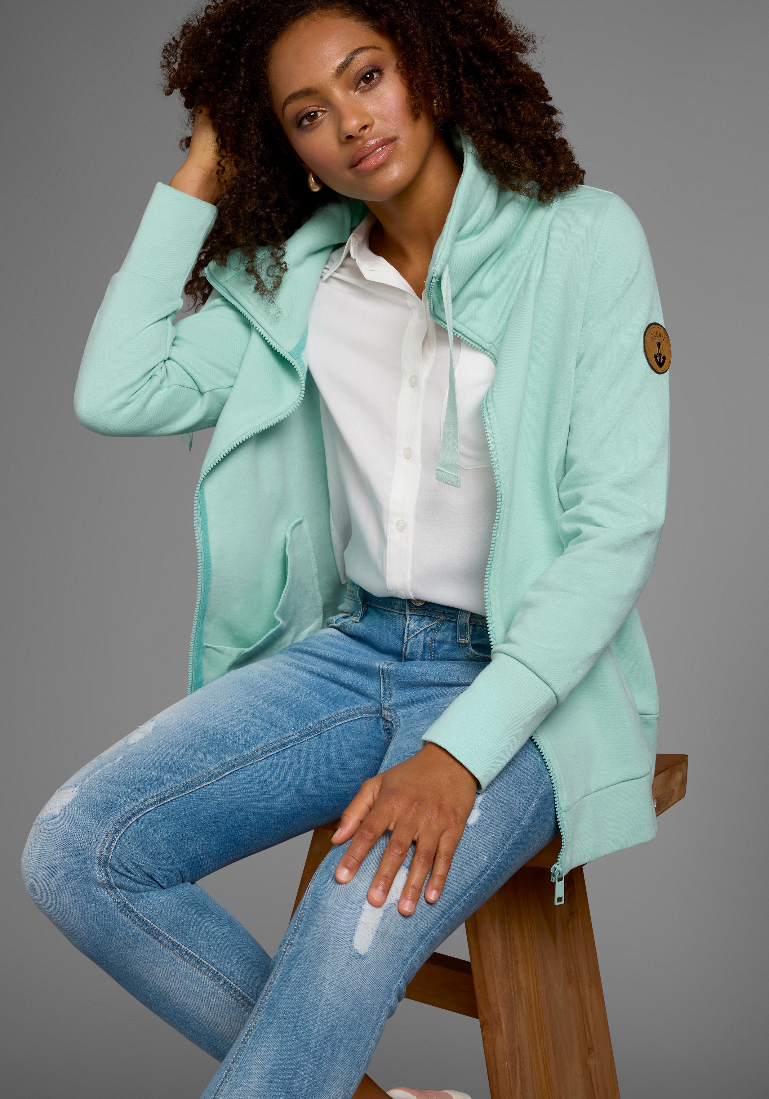 Ocean Sportswear Sweatjacke, mit voluminösem hohem Kragen günstig online kaufen
