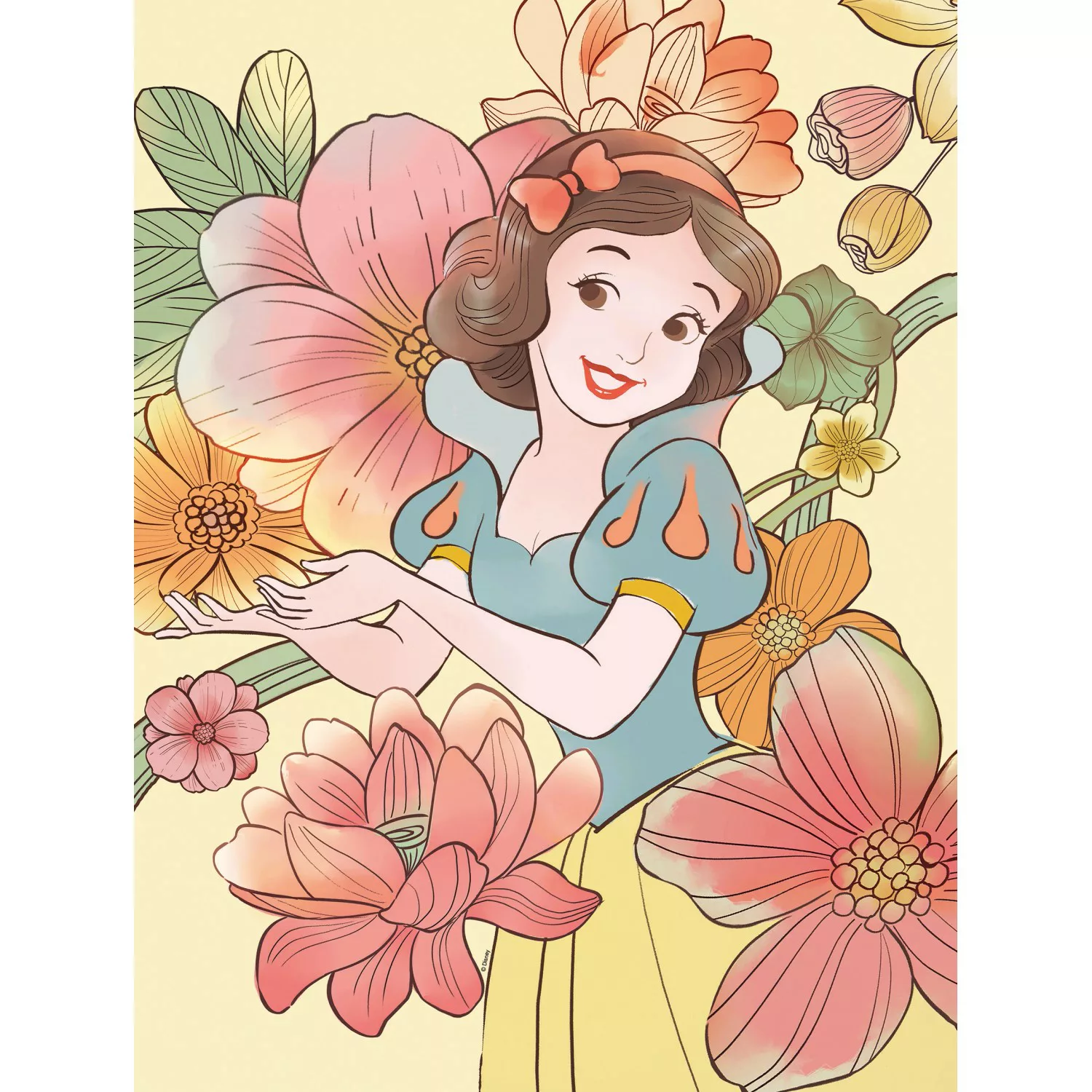 Komar Wandbild Snow White Flowers 40 x 50 cm günstig online kaufen