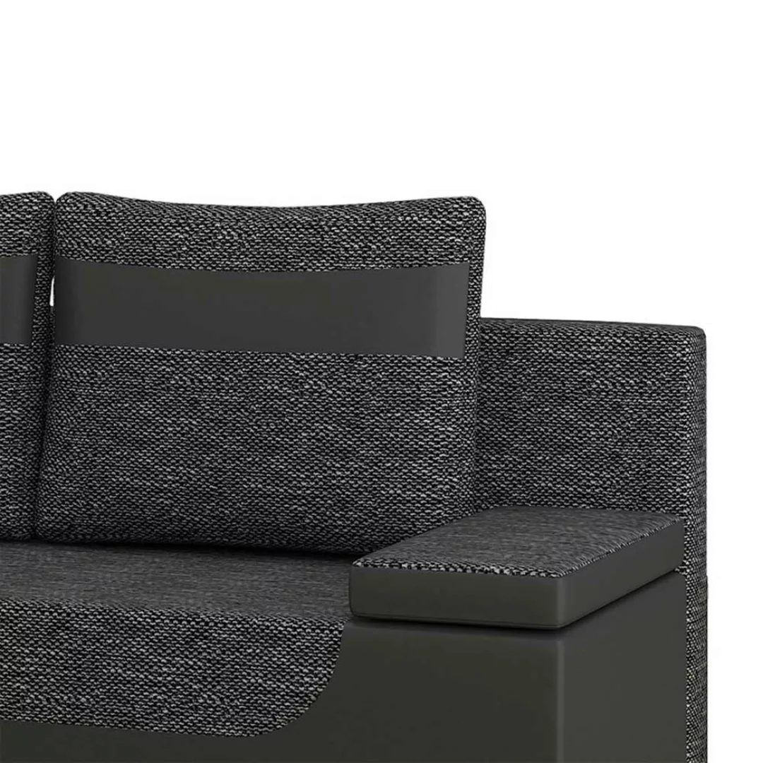 Schlafsofa Zweisitzer Sofa in Dunkelgrau mit Schlaffunktion günstig online kaufen