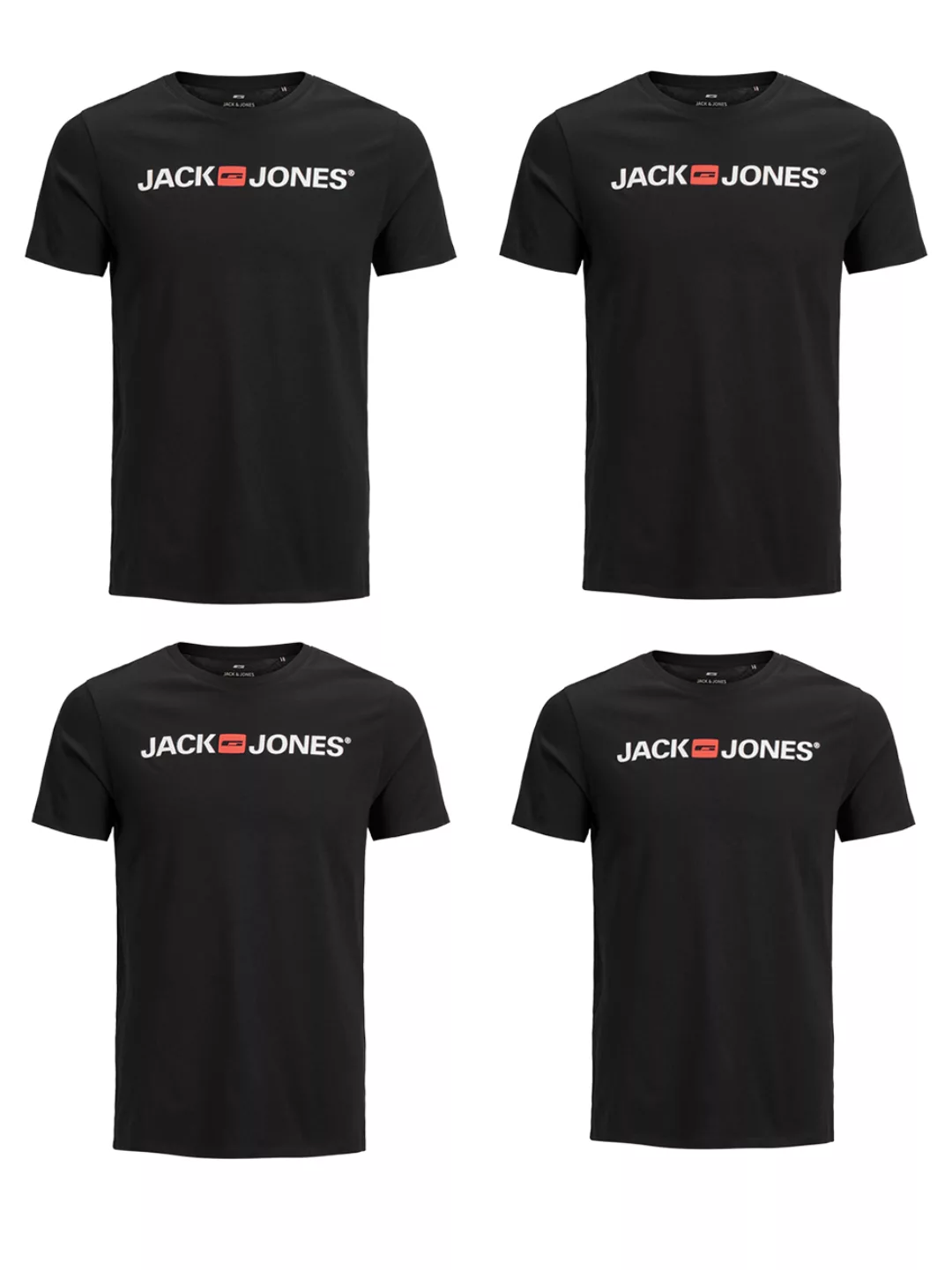 Jack & Jones Herren T-Shirt JJEPROLOG TEE SS CREW NECK - 4er Pack günstig online kaufen