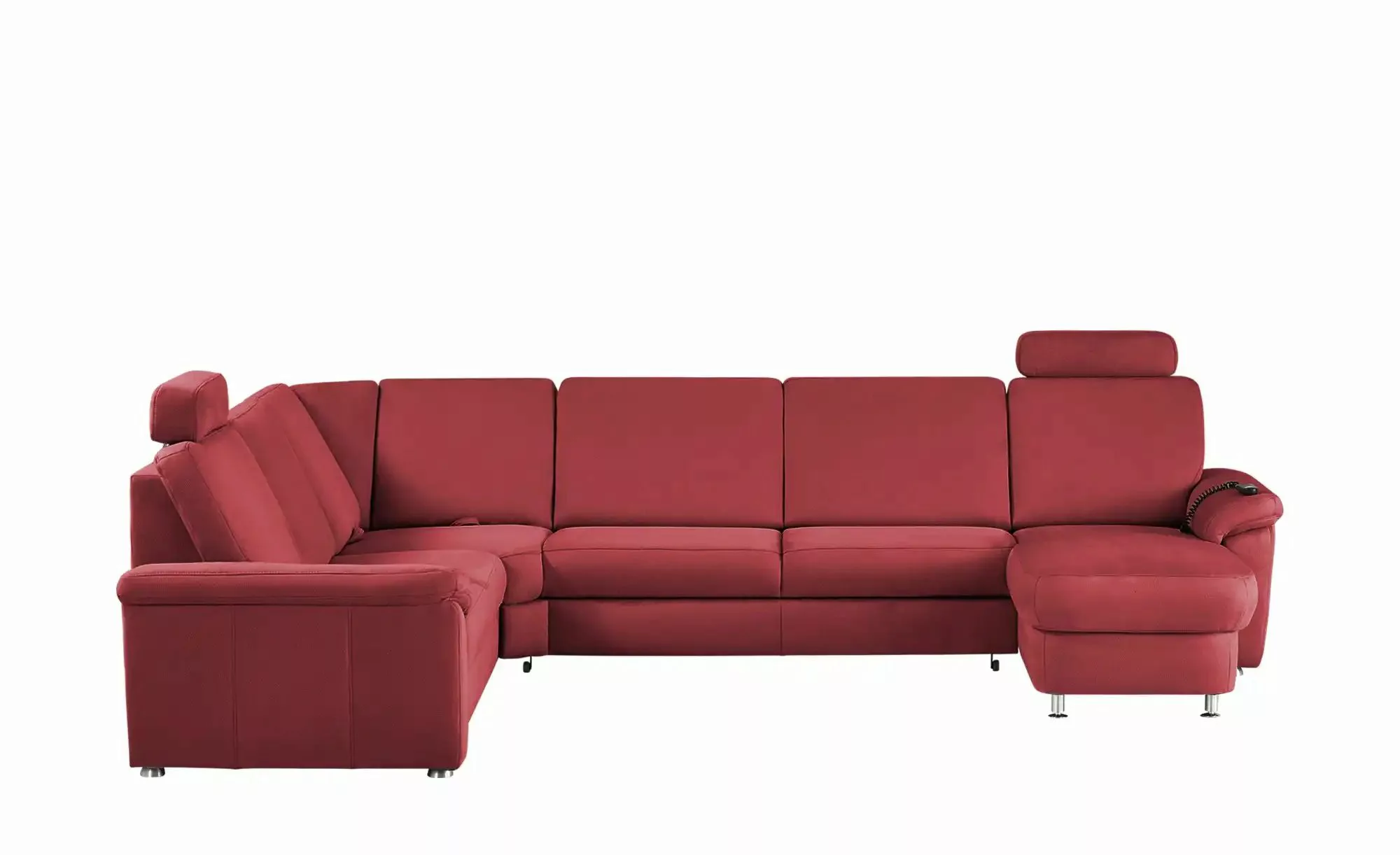 meinSofa Wohnlandschaft Mikrofaser Rita ¦ rot ¦ Maße (cm): B: 330 H: 91 T: günstig online kaufen