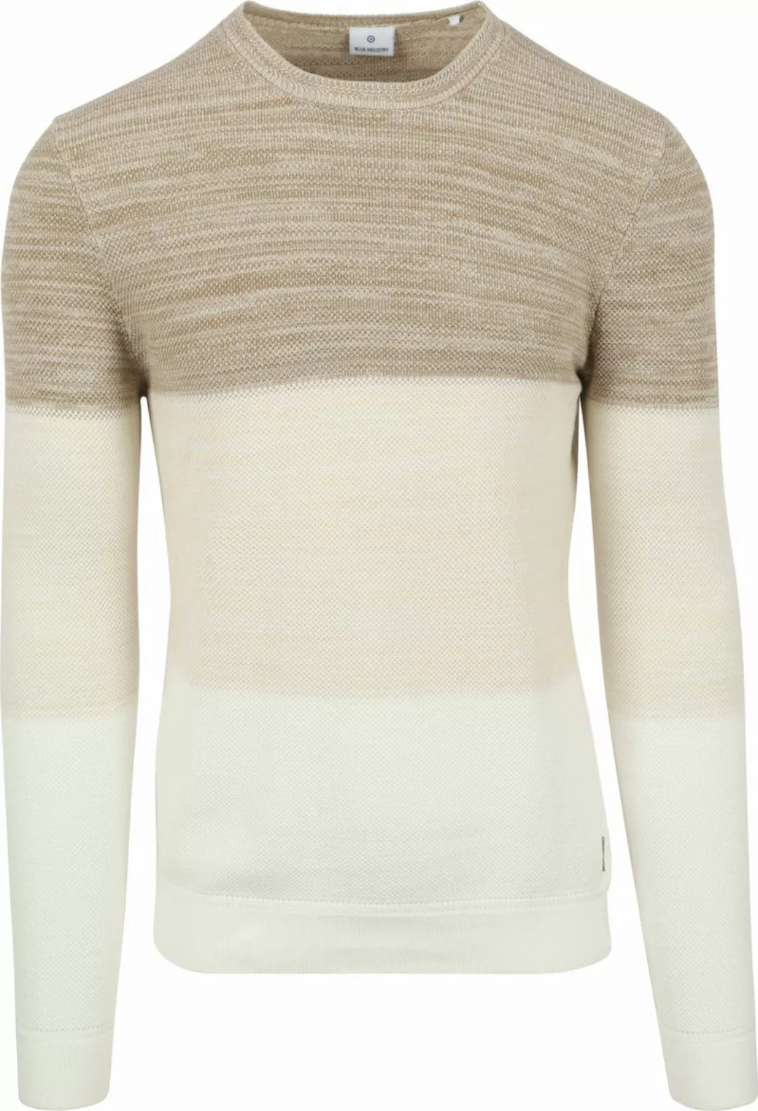 Blue Industry Pullover Streifen Beige - Größe M günstig online kaufen