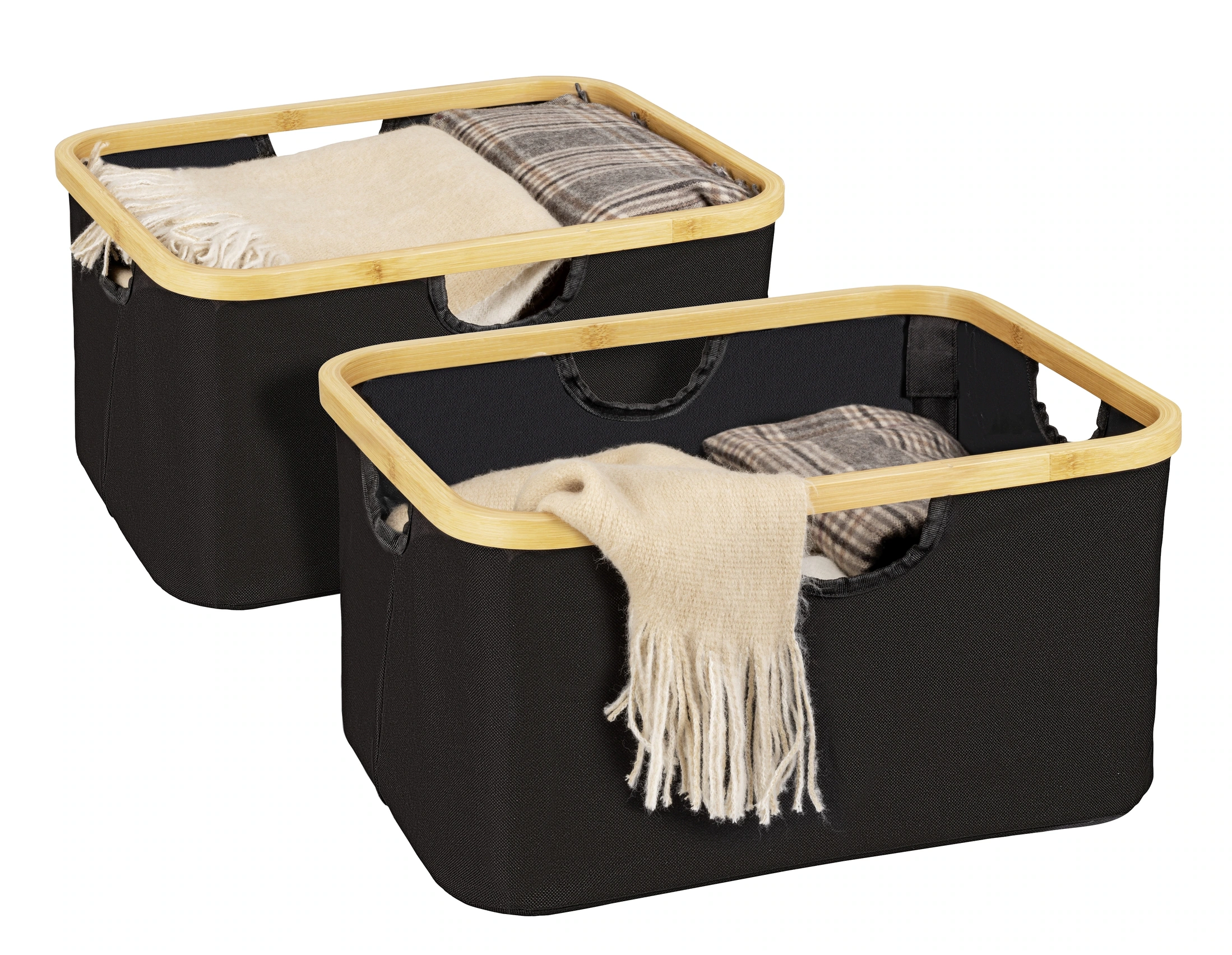 WENKO Wäschekorb "Modell Ecori", (Set, 2 St.), Aufbewahrungskörbe, recycelt günstig online kaufen