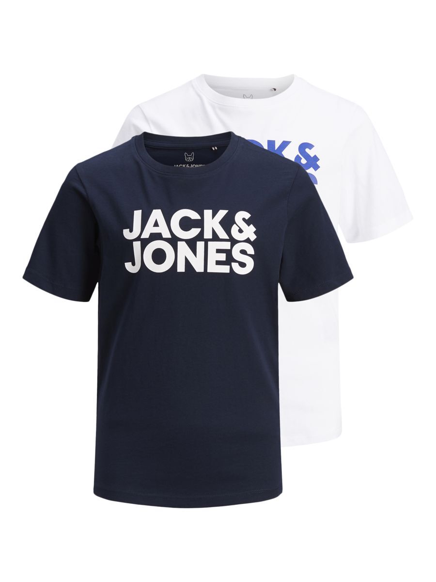 Jack & Jones Junior Rundhalsshirt JJECORP LOGO TEE SS CREW NE 2PK NOOS JNR günstig online kaufen