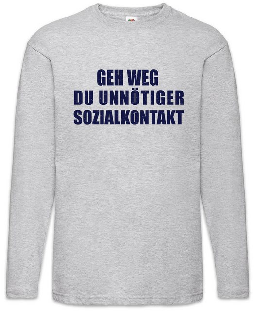 Urban Backwoods Langarmshirt Geh Weg Du Unnötiger Sozialkontakt Langarm T-S günstig online kaufen