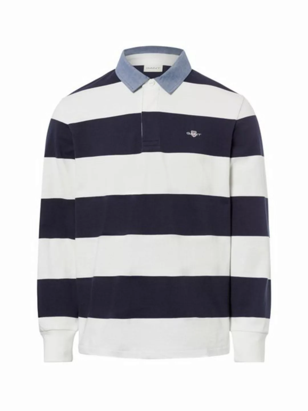 Gant Langarm-Poloshirt "REG CHAMBRAY STRIPE HEAVY RUGGER" günstig online kaufen