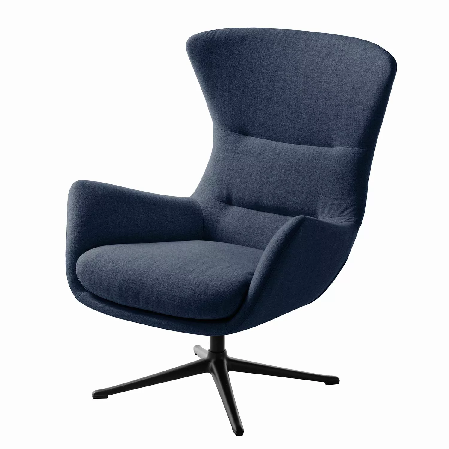 home24 Studio Copenhagen Sessel Hepburn III Dunkelblau Webstoff 84x99x96 cm günstig online kaufen