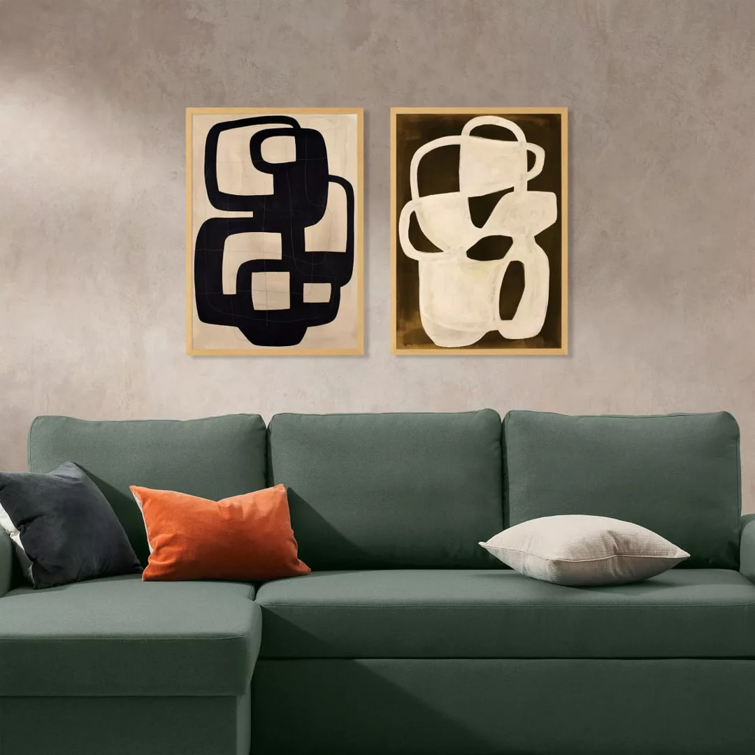 2 x Labyrinth gerahmte Kunstdrucke von Berit Mogensen Lopez (A3) - MADE.com günstig online kaufen