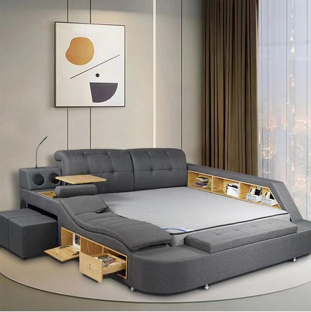 JVmoebel Multimediabett Multifunktion Bett Doppelbetten Modernes 180x200cm günstig online kaufen