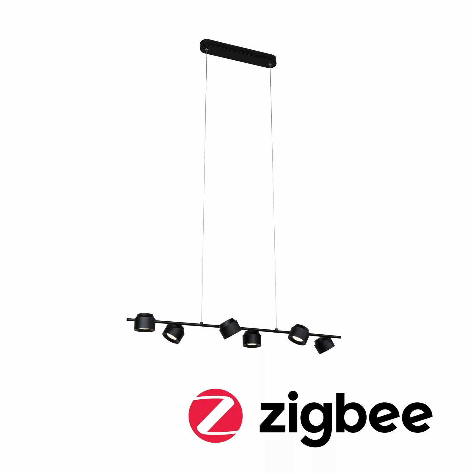 Paulmann LED Pendelleuchte »Puric Pane Smart Home Zigbee 6x6W Schwarz/Grau günstig online kaufen